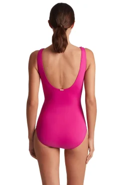 Ruffle Over The Shoulder One Piece Swimsuit