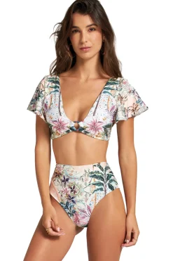 Ruffle Plunge Bikini Top