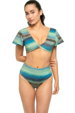 Ruffle Plunge Bikini Top