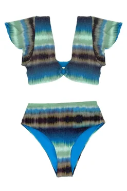 Ruffle Plunge Bikini Top