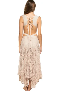 Seashell Plunge Beach Midi Dress