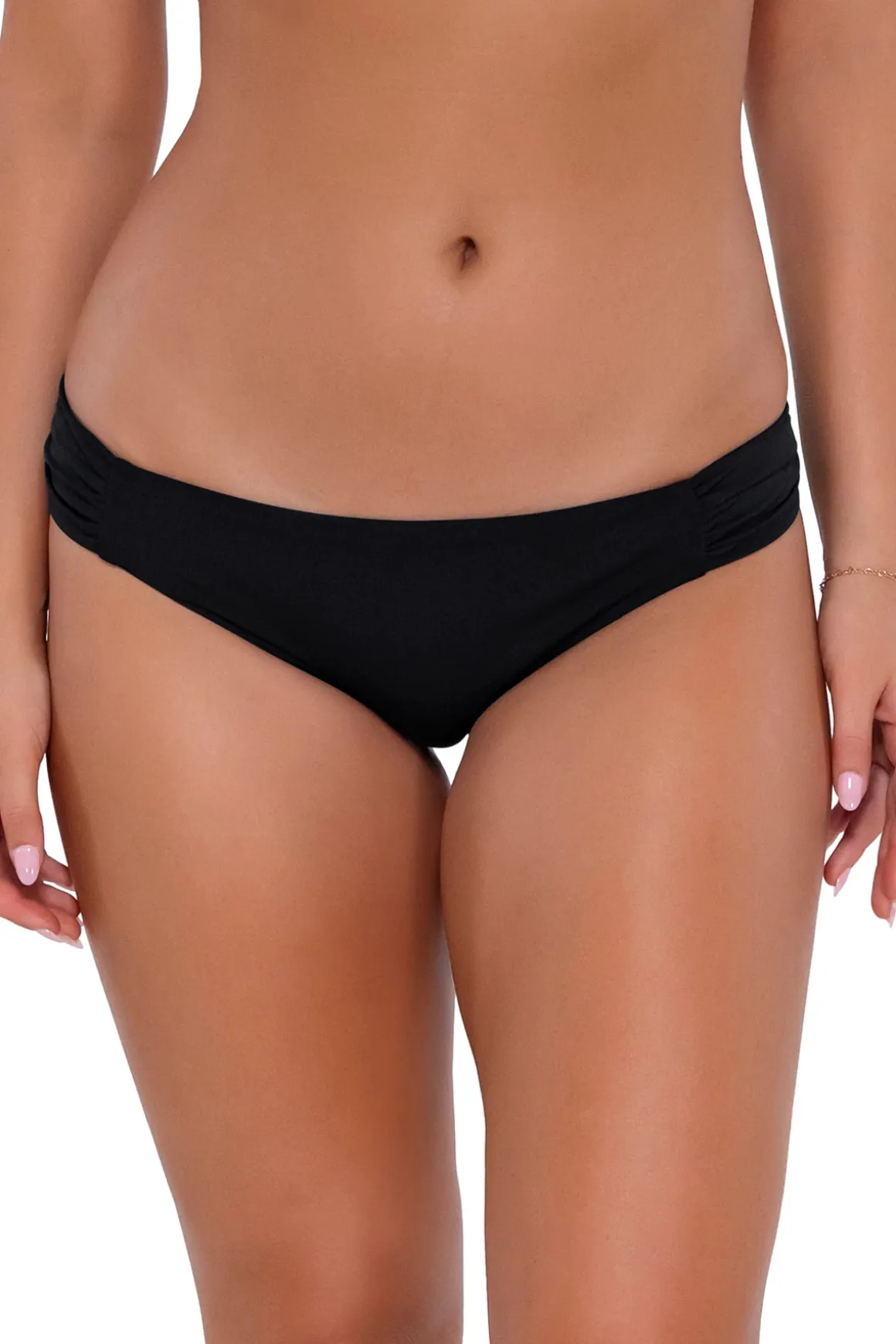 Shirred Tab Side Bikini Bottom