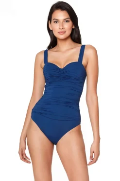 Shirred Underwire One Piece Swimsuit