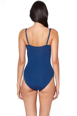 Shirred Underwire One Piece Swimsuit