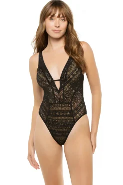 Show & Tell Plunge One Piece Swimsuit