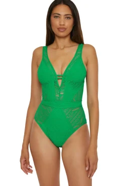 Show & Tell Plunge One Piece Swimsuit