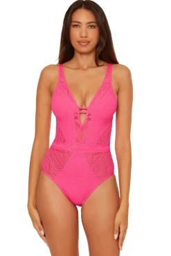 Show & Tell Plunge One Piece Swimsuit
