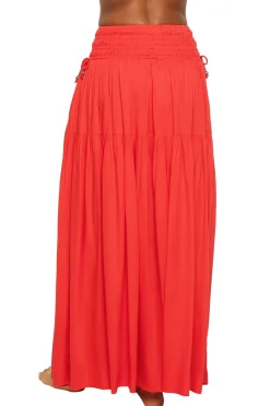 Smocked Maxi Skirt