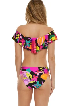 Solar Floral Off-The-Shoulder Bandeau Bikini Top