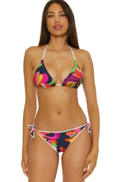 Stripe Triangle Bikini Top