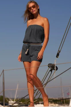 Sunset Strapless Romper