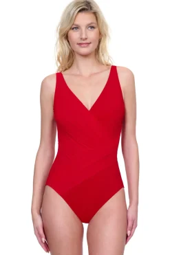 Surplice One Piece Swimsuit