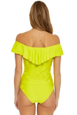 Sway Off Shoulder Bandeau Tankini Top