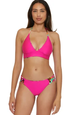 Swoop Reversible Banded Halter Bikini Top