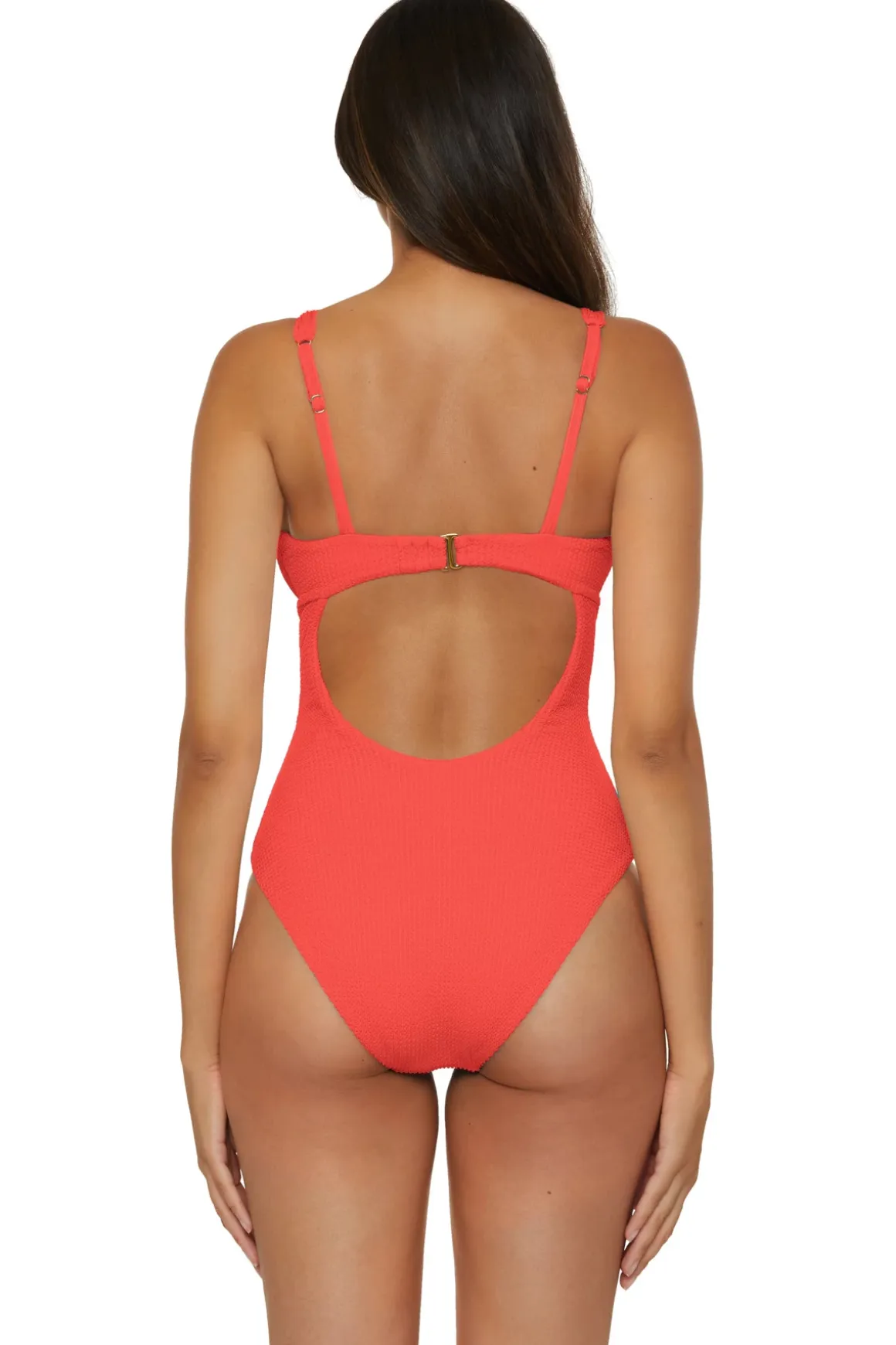 V-Neck One Piece Swimsuit