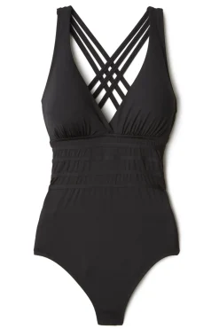 V-Neck Over The Shoulder One Piece Swimsuit